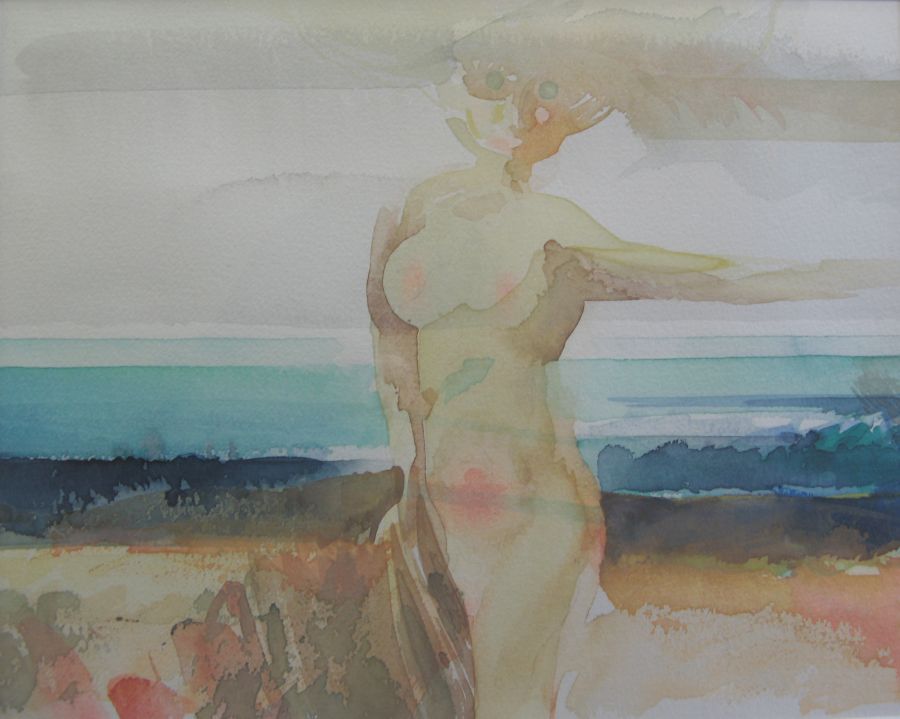 Click the image for a view of: Nils Burwitz. Untitled. Watercolour. 260X320mm
